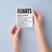 Prospectus 11,4 Cm X 14,2 Cm Flyer publicitaire moderne Bold, Airline (main)