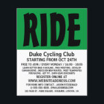 Prospectus 11,4 Cm X 14,2 Cm Flyer publicitaire moderne Bold, Cycling Club<br><div class="desc">Flyers Publicitaires Du Club De Cyclisme Moderne Gras Par Le Magasin Carte de visite.</div>