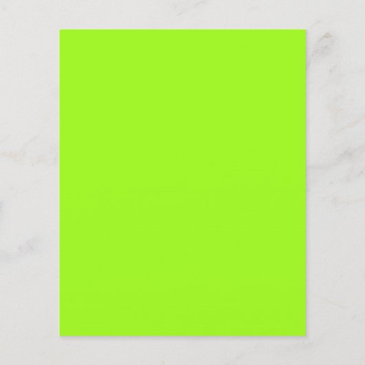 Prospectus 11,4 Cm X 14,2 Cm Flyer vert de Neon Chartreuse (Dos)