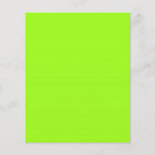Prospectus 11,4 Cm X 14,2 Cm Flyer vert de Neon Chartreuse (Devant)