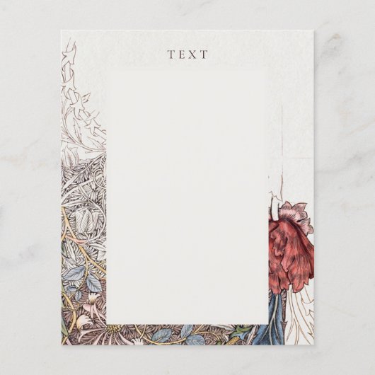 PROSPECTUS 11,4 CM X 14,2 CM FLYER : WILLIAM MORRIS : CHÈVREFEUILLE + TULIPE (Devant)