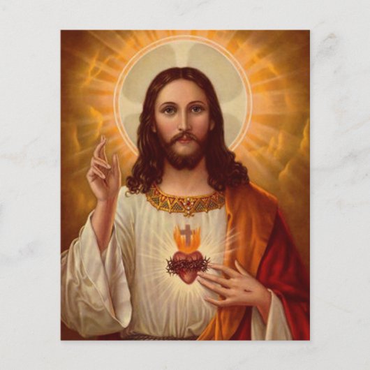 Prospectus 11,4 Cm X 14,2 Cm Flyers Jésus Christ (Devant)