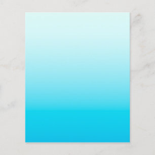 Prospectus 11,4 Cm X 14,2 Cm Fond ombré bleu aqua