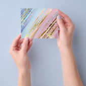 Prospectus 11,4 Cm X 14,2 Cm Fond rose texturé (main)