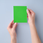 Prospectus 11,4 Cm X 14,2 Cm Fond uni vert citron vide (main)