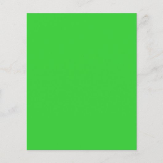 Prospectus 11,4 Cm X 14,2 Cm Fond uni vert citron vide (Devant)