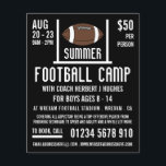 Prospectus 11,4 Cm X 14,2 Cm Football américain et football de but Camp de la p<br><div class="desc">American Football & Goal,  Football Camp Flyers Publicitaires De Camp De Football Par Le Magasin Carte de visite.</div>