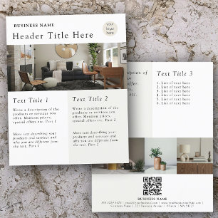 Prospectus 11,4 Cm X 14,2 Cm Fournisseur de code QR pour photos professionnelle