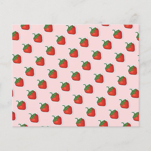 Prospectus 11,4 Cm X 14,2 Cm Fraise rouge sucrée (Devant)