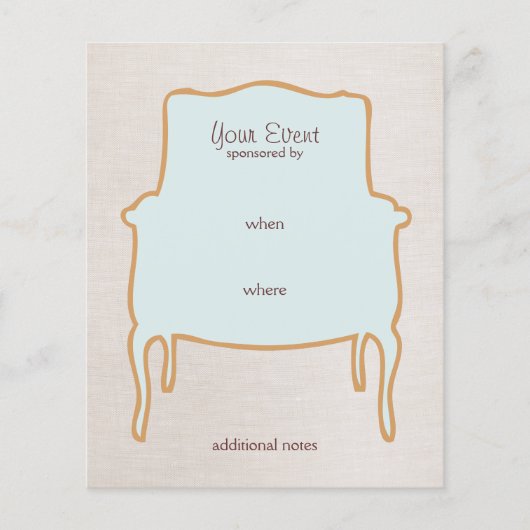 Prospectus 11,4 Cm X 14,2 Cm French Chair Flyer (Devant)