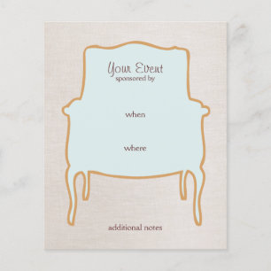 Prospectus 11,4 Cm X 14,2 Cm French Chair Flyer