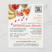 Prospectus 11,4 Cm X 14,2 Cm Fruits tropicaux, Bar à jus Publicité (Devant)