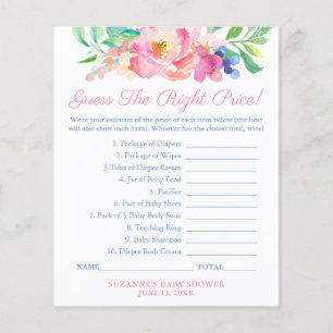 Prospectus 11,4 Cm X 14,2 Cm Full Bloom Devine La Carte De Jeu Baby shower Prix