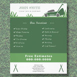 Prospectus 11,4 Cm X 14,2 Cm Gardener et entretien de pelouse<br><div class="desc">Un prospectus aux couleurs vertes avec une illustration comprenant de l'herbe et une tondeuse à gazon. Il peut être adapté pour l'entretien de la pelouse et le jardinier professionnel ou les personnes travaillant dans le domaine paysager : paysagiste,  tondre et entretenir la pelouse,  entretenir les espaces verts,  etc.</div>