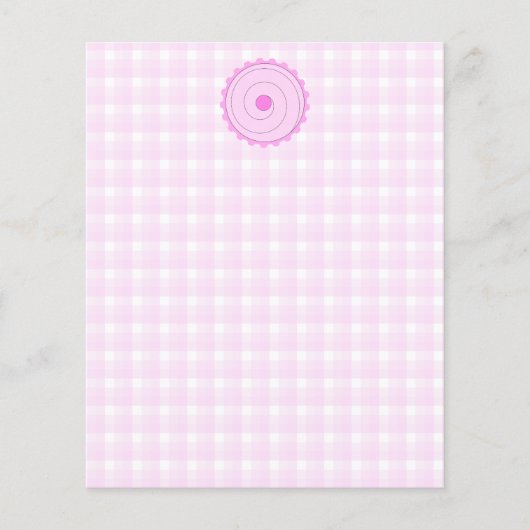 Prospectus 11,4 Cm X 14,2 Cm Gâteau rose. (Devant)