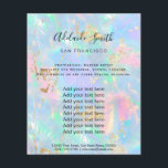 Prospectus 11,4 Cm X 14,2 Cm gemstone opal FAUX iridescente<br><div class="desc">salon de beauté professionnel maquillage artiste flyer</div>