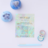 Prospectus 11,4 Cm X 14,2 Cm gemstone opal FAUX texture iridescente (Simple)