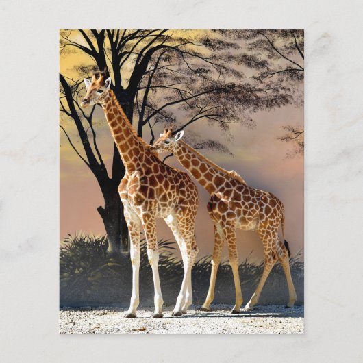Prospectus 11,4 Cm X 14,2 Cm Giraffes et arbres Mug (Devant)