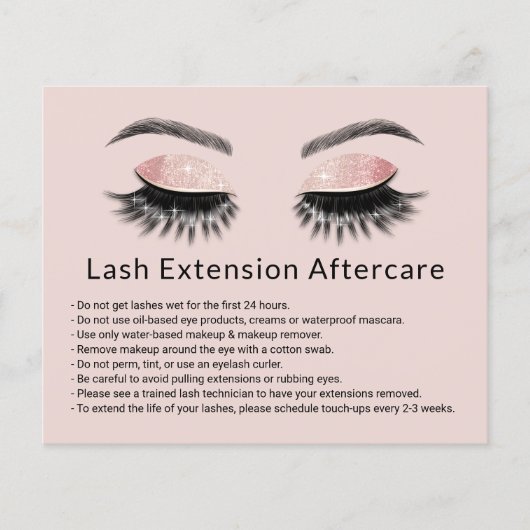 Prospectus 11,4 Cm X 14,2 Cm Glam Eyelash Extensions Maquillage Artiste Afterca (Devant)