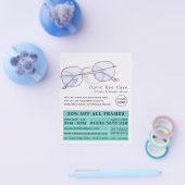 Prospectus 11,4 Cm X 14,2 Cm Gold Frames, Optician, Technical Practitioner Flye (Simple)