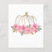 Prospectus 11,4 Cm X 14,2 Cm Gold Pink White Pumpkin Baby Wishes Game Card (Dos)