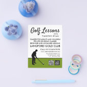 Prospectus 11,4 Cm X 14,2 Cm Golf Player Silhouette, GoIf Lesson Advertising (Simple)