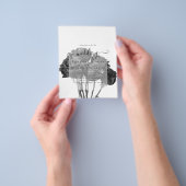 Prospectus 11,4 Cm X 14,2 Cm Gothique Noir Rose Goth Wedding Invitation (main)