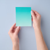 Prospectus 11,4 Cm X 14,2 Cm gradient aqueux turquoise (main)