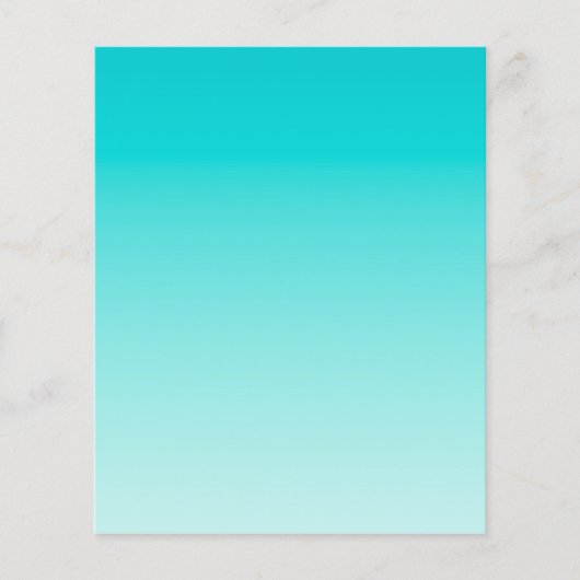 Prospectus 11,4 Cm X 14,2 Cm gradient aqueux turquoise (Devant)