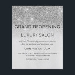 Prospectus 11,4 Cm X 14,2 Cm Grand Reopening Silver Modern Glitter Salon<br><div class="desc">Glam Silver Ombre Sparkle and Glitter Grand Reopening Glam Luxury Hair Salon, Beauty Store, Eyelashes, Nails, Makeup, Microblading, Hair Stylist, Lashes, Hair Stylist or Make Up Artist Business Flyer with custom add your business name and return address. This simple modern and elegant personalized design is perfect for reopening your business...</div>