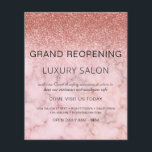 Prospectus 11,4 Cm X 14,2 Cm Grand Réouverture Rose Gold Parties scintillant Sa<br><div class="desc">Girly Rose Gold - Blush Pink Ombre Marbre et Étincelle et Parties scintillant Grand Réouverture Glam Luxury Hair Salon, Beauty Store, Eyelashes, Nails, Maquillage, Microblading, Hair Stylist, Lashes, Hair Stylist ou Make Up Artist Business Flyer avec personnalisé ajoutez votre nom d'entreprise et votre adresse de retour. Ce design simple, moderne...</div>