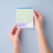Prospectus 11,4 Cm X 14,2 Cm Graphique à multiplication 1 à 20 | Tableaux mathé (main)