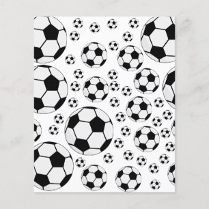 Prospectus 11,4 Cm X 14,2 Cm Graphisme de ballon de football classique Fan de s