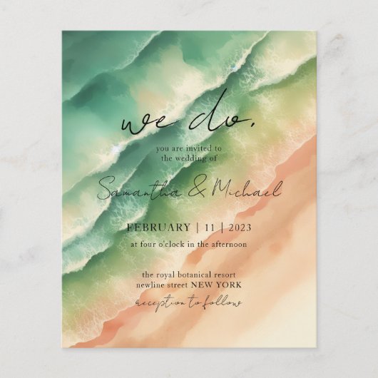 Prospectus 11,4 Cm X 14,2 Cm Green Ocean Beach Party été (Devant)