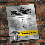 Prospectus 11,4 Cm X 14,2 Cm Handyman professionnel et service de réparation Fa<br><div class="desc">Service de réparation de plomberie de Handyman professionnel Metal Arrière - plan Flyers.</div>