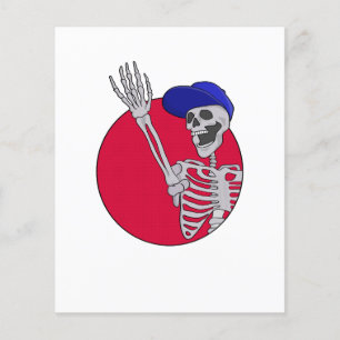 Prospectus 11,4 Cm X 14,2 Cm Hey Amis Cool et drôle Squelette