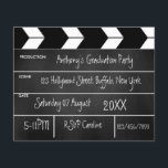 Prospectus 11,4 Cm X 14,2 Cm Hollywood Movie Graduation Party Chalkboard Invita<br><div class="desc">Invitation clapperboard de la fête de graduation prêt à être customisé à vos spécificités. Veuillez noter que cette invitation budgétaire est sur papier de prospectus et elle est très mince. Les enveloppes ne sont pas incluses. Pour des invitations plus épaisses avec enveloppes incluses et des produits correspondants sur le même...</div>
