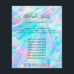 Prospectus 11,4 Cm X 14,2 Cm hologramme irisé pastel FAUX<br><div class="desc">prospectus de maquillage professionnel du salon de beauté</div>