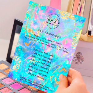 Prospectus 11,4 Cm X 14,2 Cm holographe en cristal opal FAUX Circulaire
