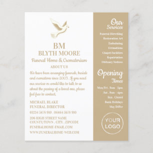 Prospectus 11,4 Cm X 14,2 Cm Holy Dove, Funeral Home, Directeurs