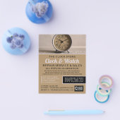 Prospectus 11,4 Cm X 14,2 Cm Horloge classique, publicité horlogère (Simple)