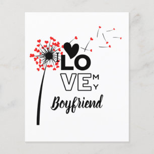 Prospectus 11,4 Cm X 14,2 Cm I Love My BOYFRIEND - Personnalisé moderne