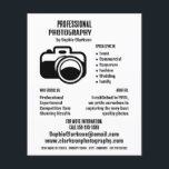Prospectus 11,4 Cm X 14,2 Cm Icône de caméra noire, photographe, location de ph<br><div class="desc">Icône De Caméra Noire,  Photographe,  Photographie Location De Flyers Publicitaires Par Le Magasin Carte de visite.</div>