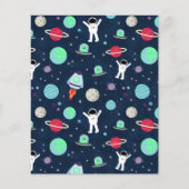 Prospectus 11,4 Cm X 14,2 Cm Illustration du Motif spatial (Devant)