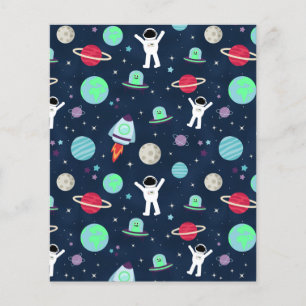 Prospectus 11,4 Cm X 14,2 Cm Illustration du Motif spatial