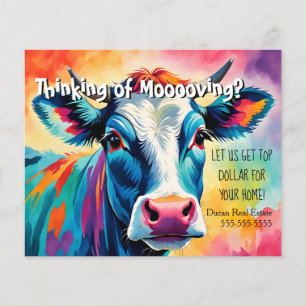 Prospectus 11,4 Cm X 14,2 Cm Immobilier Rainbow Cow Marketing de recommandation