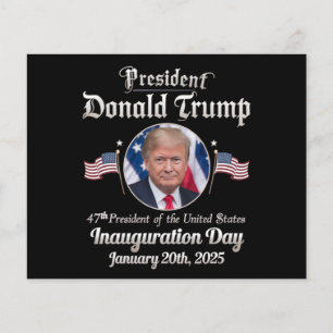 Prospectus 11,4 Cm X 14,2 Cm Inauguration de Trump 2025 47e président des États