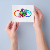 Prospectus 11,4 Cm X 14,2 Cm Infini lumineux avec papillon arc-en-ciel (main)