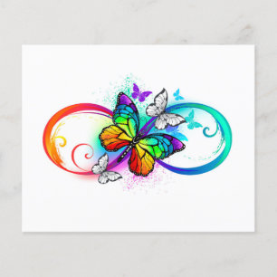 Prospectus 11,4 Cm X 14,2 Cm Infini lumineux avec papillon arc-en-ciel