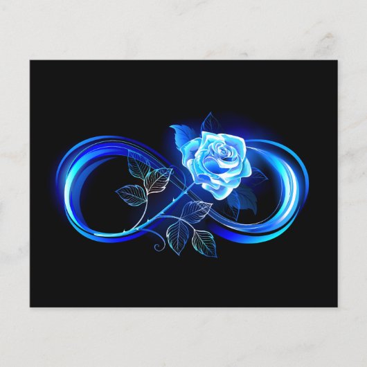 Prospectus 11,4 Cm X 14,2 Cm Infini lumineux avec rose bleue (Devant)